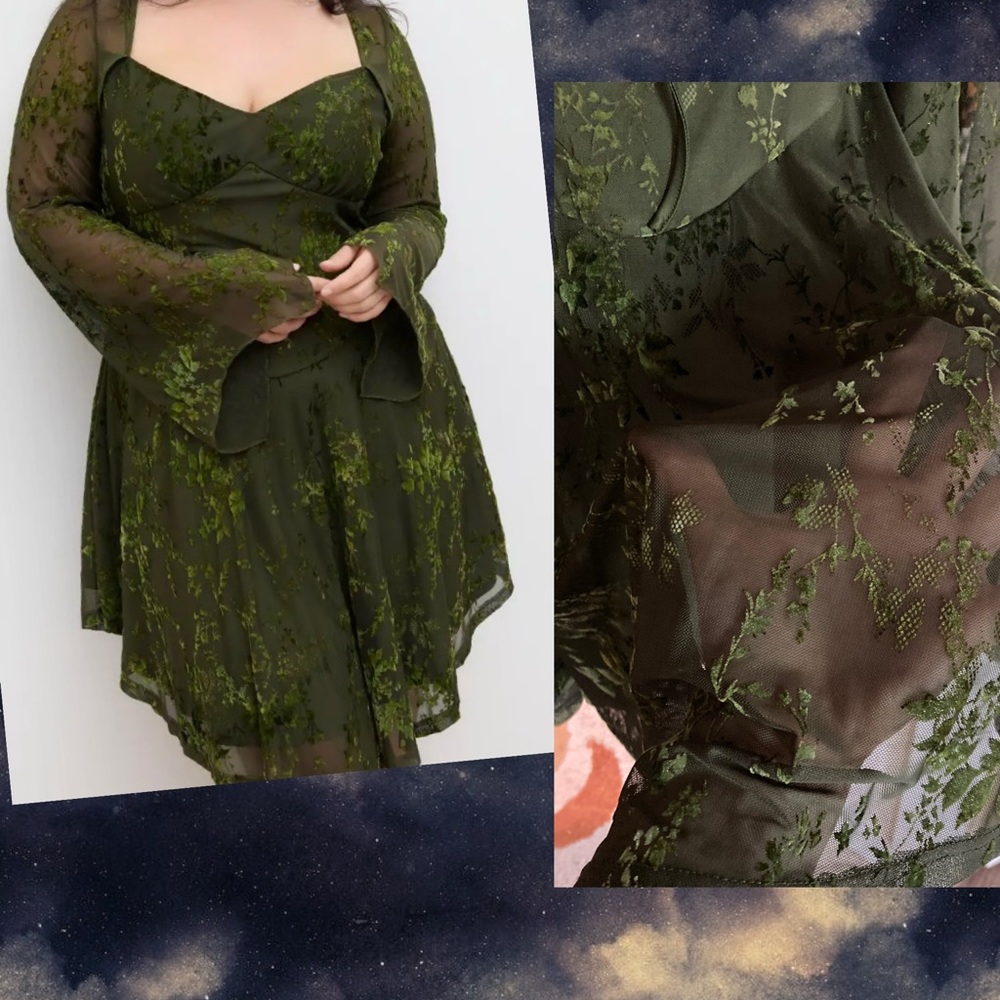 Green Fairy 🧚🏻 Mossy Forest Dress